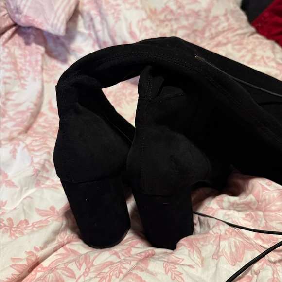 Torrid Black Over the Knee Lace-Up Boots - Picture 2 of 3